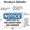 Signmission When Not In Use Always Keep Spa Covered, 10 in W x Rectangle, Vinyl Decal OS-2PACK-NS-D-710-L-19052 - alternate 2